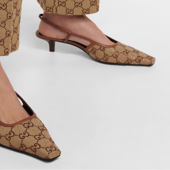 ISO Gucci canvas gg kitten heels - Picture 1 of 3